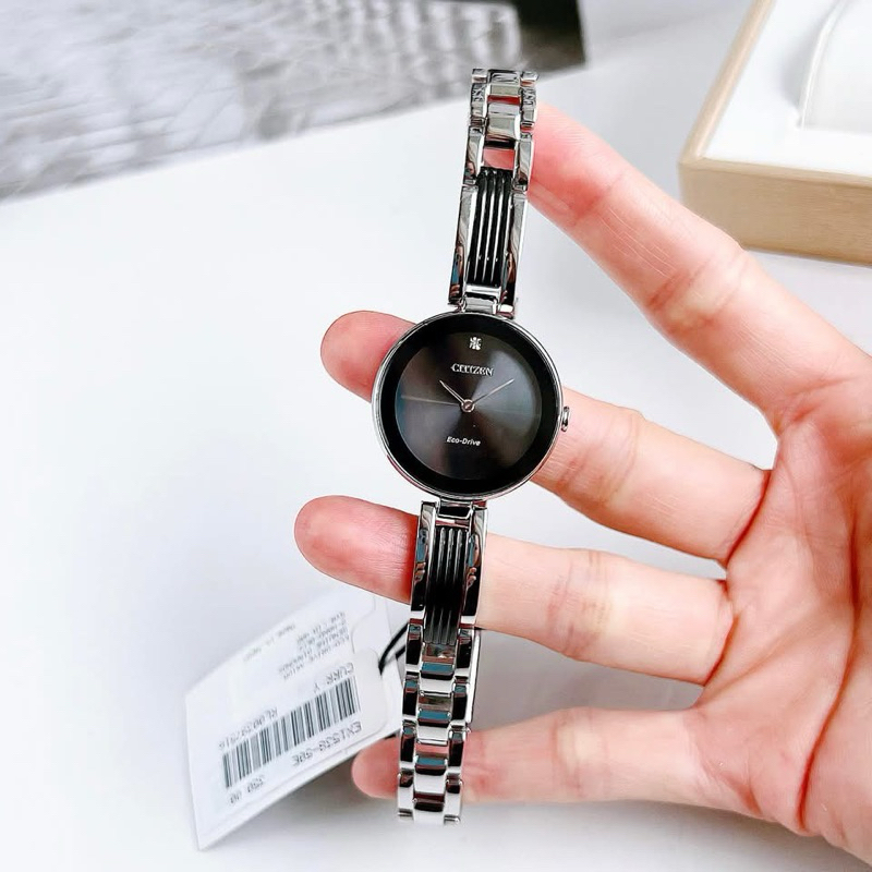 Đồng hồ nữ dây thép Citizen Axiom Eco Drive EX1538-50E