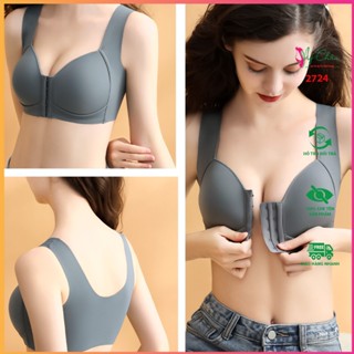Áo Ngực Bigsize Cài Trước Mặc Áo Dài, Không Gọng Sisterhood 2724, Đệm Mỏng, Bản Lưng 14cm Che Mỡ Lưng Nách, Dây Vai Lớn