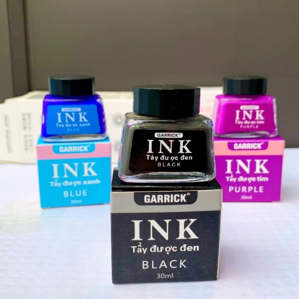 Mực Lọ Xóa tặng kèm (viên tẩy) mực dùng được Cho Bút Máy – Phù Hợp Bé Tiểu Học, Viết Sạch Đẹp