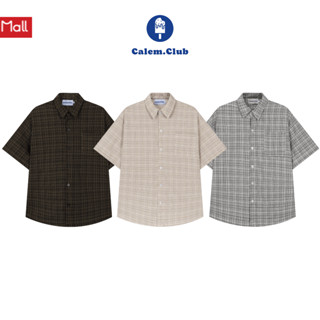 Áo sơ mi tay ngắn Checked Shirt Calem Club form rộng hoạ tiết kẻ caro năng động trẻ trung cho mùa hè