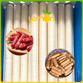 Vỏ collagen làm xúc xích, lạp xưởng, trứng gà nướng - Vỏ bọc xúc xích Viscofan (vỏ dài 15,24m)