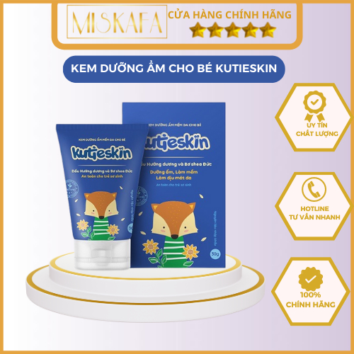 KUTIESKIN Kem bôi dưỡng ẩm mềm da cho trẻ sơ sinh và trẻ nhỏ, dầu hướng dương, bơ shea đức tuýp 30g