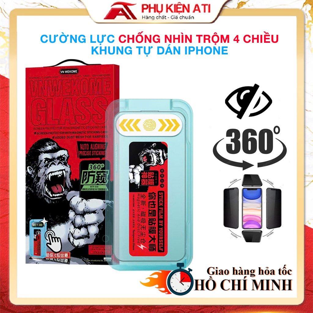 Cường lực chống nhìn trộm 360 độ Khung tự dán cho iPhone 15 Promax 17 Pro max 16 Pro 14 plus 13Promax 12 11 Xsmax[058]