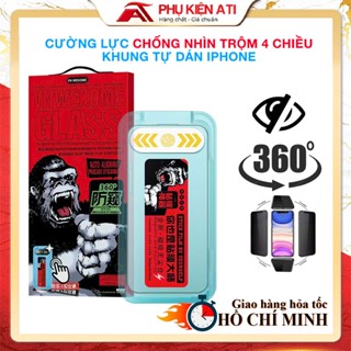 Cường lực chống nhìn trộm 360 độ Khung tự dán cho iPhone 15 Promax 17 Pro max 16 Pro 14 plus 13Promax 12 11 Xsmax[058]