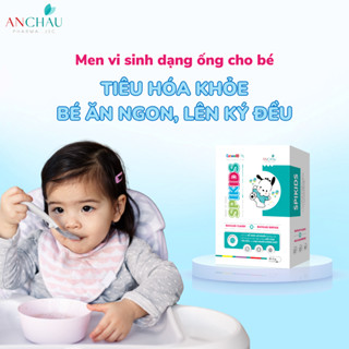 Men vi sinh bổ sung lợi khuẩn cho bé Spikids giúp cải thiện tiêu hoá hộp 20 ống- ANCHAU PHARMA.JSC Dược Phẩm An Châu