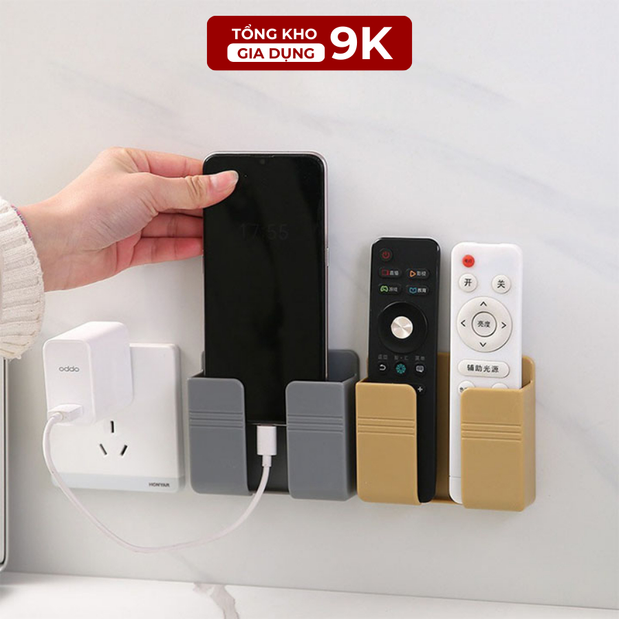 Giá Dán Tường Để Điện Thoại, Remote Điều Khiển, Ổ Cắm, Kệ Đựng Đồ Dán Tường Đa Năng. TKVA 504 -