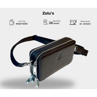 Túi đeo chéo da bò Epsom form cứng đựng được iPhone ProMax (21x12x6) - TDC16 Bag Đeo Vai Nam Nữ