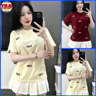  Áo thun nữ chữ min.min T&Đ cotton 4 chiều form rộng tay ngắn đủ màu chất lượng dày dặn thoái 