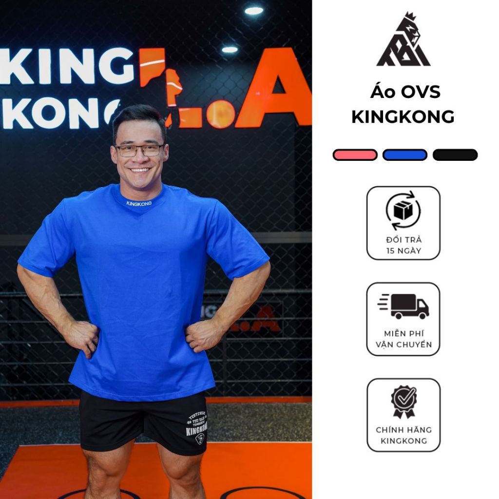 Áo Thun KingKong Nam Nữ Basic Bo Cổ Kingkong - Local Brand TB KINGKONG SPORT WEAR