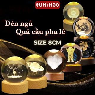  Quả cầu pha lê 3d tuyết phát sáng đèn trang trí decor quà tặng sinh nhật lưu niệm Gumihoo1 