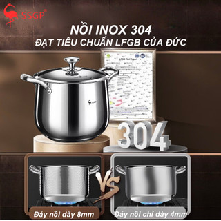 Nồi inox 304 luộc gà cao cấp Stuttgart của SSGP , xoong nồi, bộ nồi inox, nồi hầm, thân cao