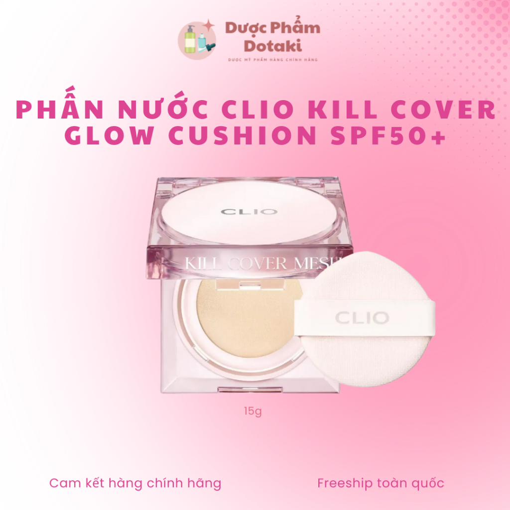 Phấn nước Clio Kill Cover Glow Cushion SPF50+PA+++ (Tặng kèm lõi)