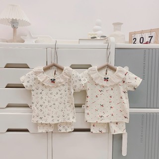  Quần áo trẻ em Đồ bộ mặc nhà bé gái vải cotton mềm co giãn 4 chiều cho bé 9-26kg S1882 | Tiểu Yến KID 