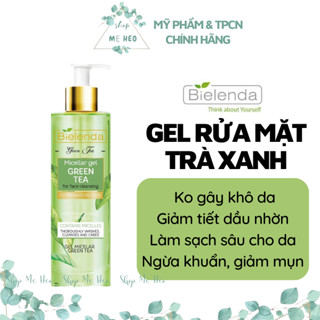 Sữa rửa mặt trà xanh Bielenda Green Tea 200ml giúp làm sạch, kiềm dầu, giảm mụn
