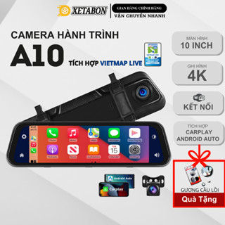 Camera hành trình ô tô Apple CarPlay, Android Auto A10 Xetabon độ phân giải 4k siêu nét có điều khiển giọng nói BH 12 TH