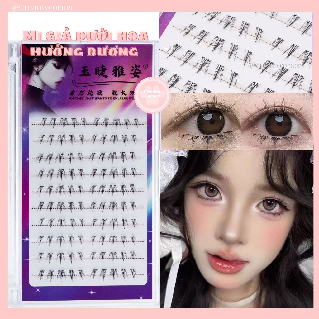 [HÀNG CÓ SẴN] Mi giả dưới sợi hướng dương makeup douyin concept cosplay