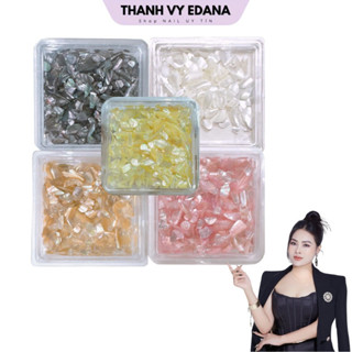 Phụ kiện trang trí nail họa tiết vỏ sò siêu mỏng 5 màu lựa chọn Thanh Vy Edana