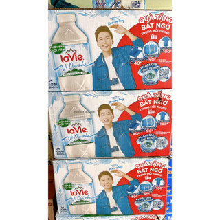 [ có quà tặng] thùng 24 chai nước khoáng Lavie vị diệu nhẹ 500ml