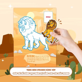 Sách Con Tô Màu Thám Hiểm Sa Mạc (24 Stickers)