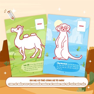 Sách Con Tô Màu Thám Hiểm Sa Mạc (24 Stickers)