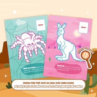 Sách Con Tô Màu Thám Hiểm Sa Mạc (24 Stickers)