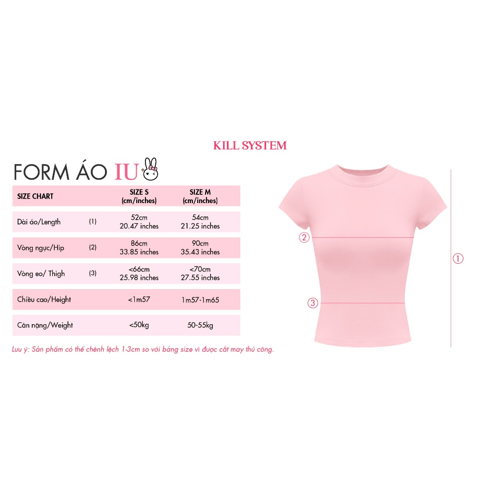 Áo baby tee form body siêu tôn dáng IU - 𝐊𝐈𝐋𝐋 𝐒𝐘𝐒𝐓𝐄𝐌 | BigBuy360 - bigbuy360.vn
