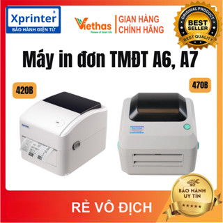  Máy In Đơn Hàng TMĐT Xprinter 470B 490B 460B 420B USB  In Đơn GHTK SP In tem In Mã Vạch Dùng Giấy Decal A6 