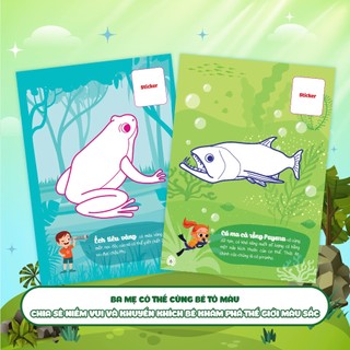 Sách Con tô màu: Thám hiểm Amazon (24 Stickers)