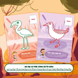 Sách Con tô màu: Thám hiểm Châu Phi (24 Stickers)