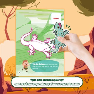 Sách Con tô màu: Thám hiểm Châu Phi (24 Stickers)