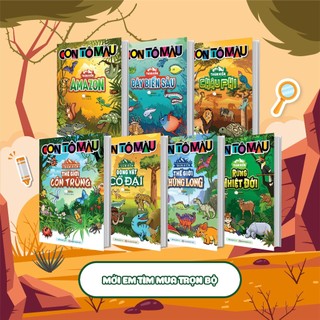 Sách Con tô màu: Thám hiểm Châu Phi (24 Stickers)