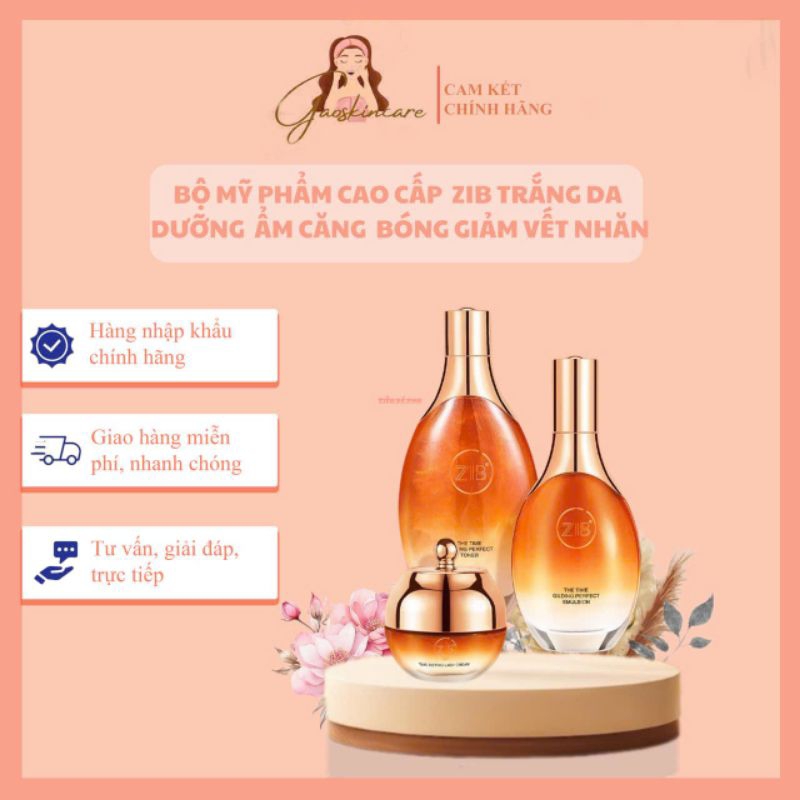 (Bộ 3 món ZIB ) Tinh Chất cao cấp dưỡng trắng da, cấp ẩm, Căng bóng, chống lão hóa , giảm nhăn,da mề