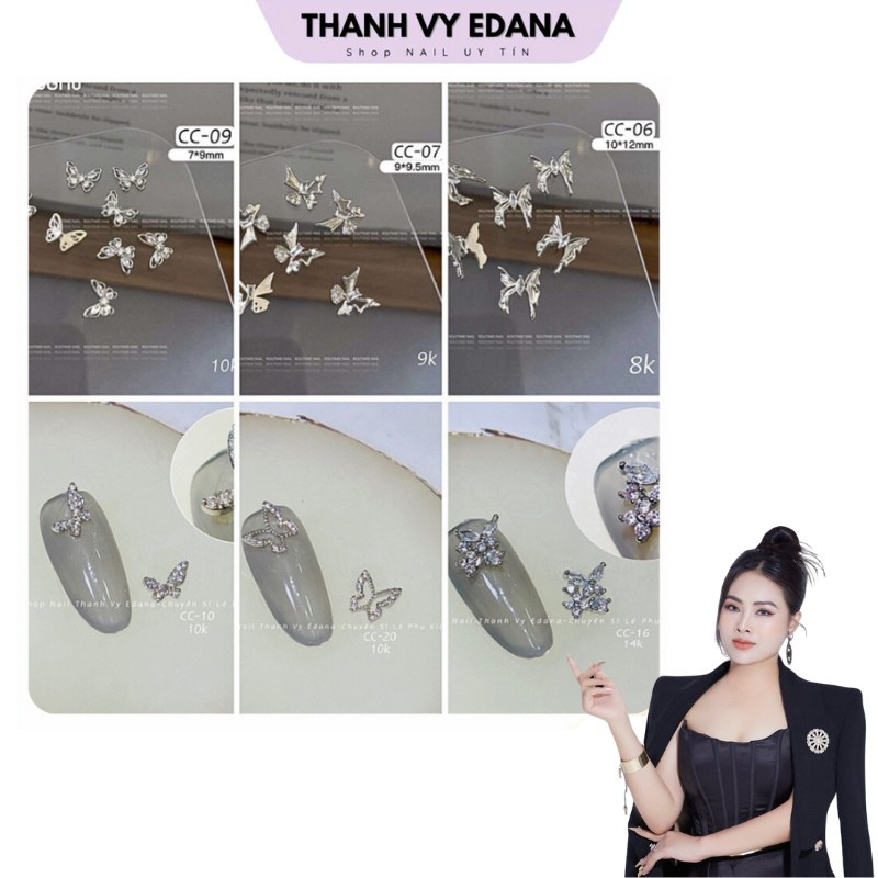 Charm buom cao cấp đá pha lê siêu sáng