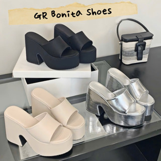 NS2 Dép xuồng đúp quai ngang eo gót L cao 10  - Bonita Shoes BM105