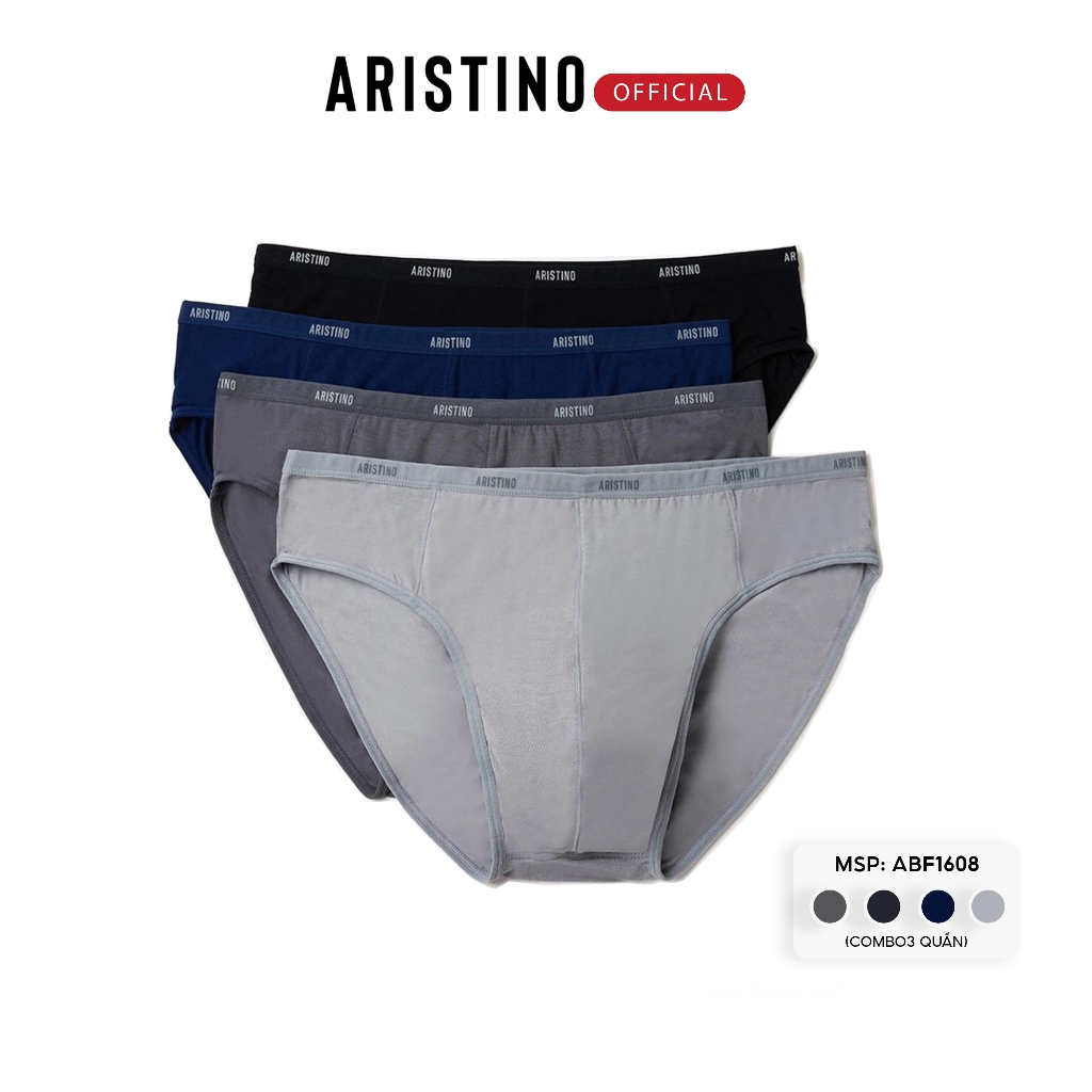 COMBO 3 Quần lót nam ARISTINO sợi bamboo cao cấp thoáng khí cạp nhỏ dành cho người béo - ABF1608