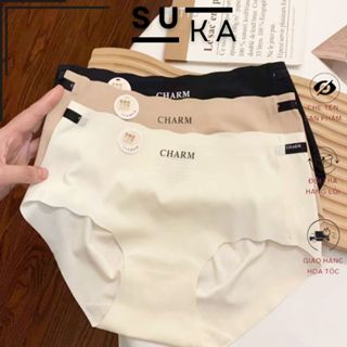  Sét 10 Quần Lót Nữ Quần Chíp Đúc Su Thun Lạnh Cạp Viền Sóng CHARM Cao Cấp Không Lộ Viền 200 
