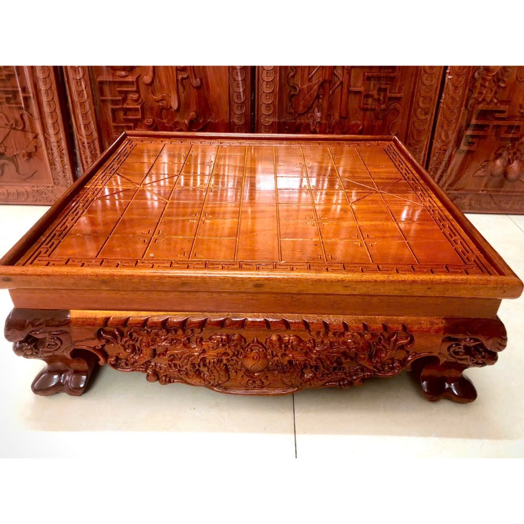 BỘ BÀN CỜ TƯỚNG GỖ GÕ [SIÊU PHẨM GỒM BÀN + QUÂN]