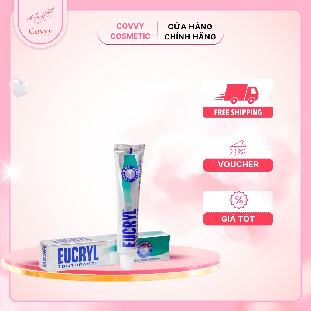 Kem Đánh Răng Và Bột Làm Trắng Răng Eucryl Toothpowder