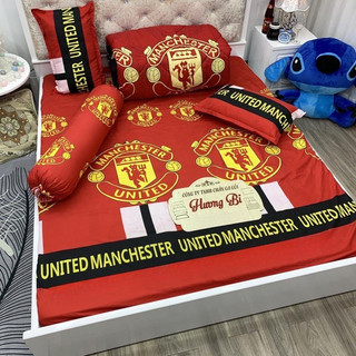  Trọn Bộ Chăn Ga Gối CLB Bóng Đá Chăn Chần Phao 5 Món - MANCHESTER 