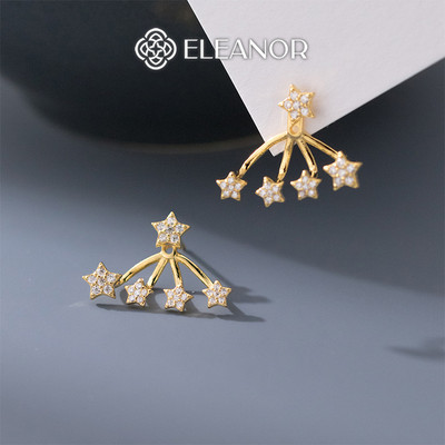 Bông tai nữ chuôi bạc 925 Eleanor Accessories hình ngôi sao phụ kiện trang sức khuyên tai 9612
