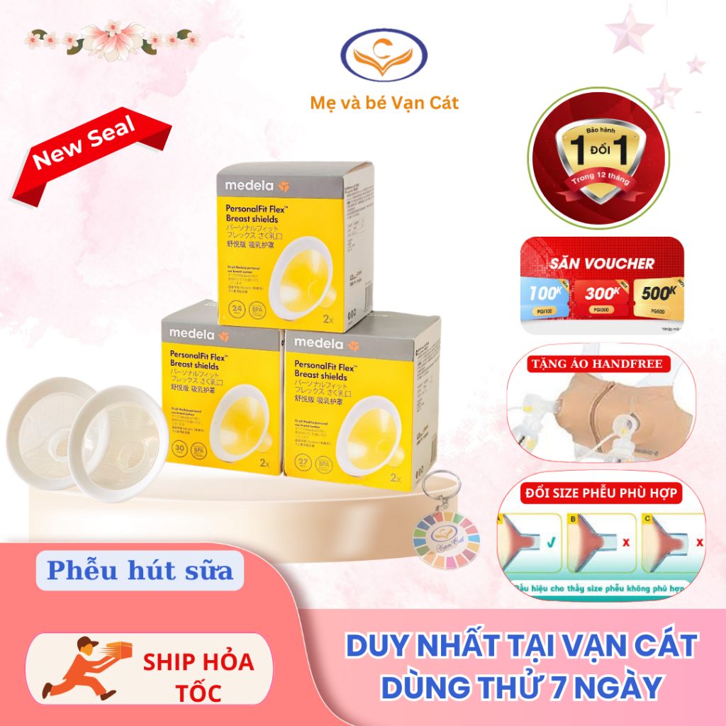 Phễu hút sữa Medela Flex New 100% phễu cứng, viền silicon
