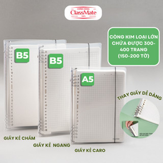 Sổ Còng A5 B5 Binder 8 Còng Kim Loại Chắc Chắn, Sổ Còng Thay Được Giấy Refill Dễ Dàng Làm Sổ Tay, Ghi Chép BC-01A5/B5
