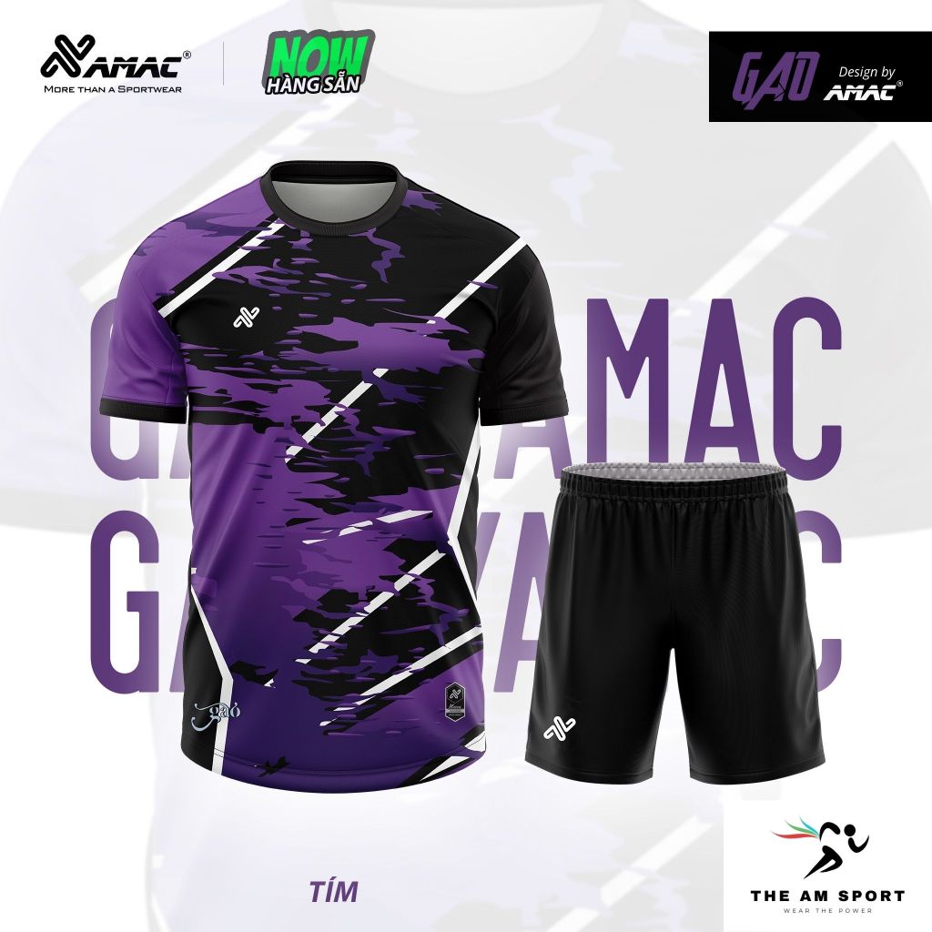[In Tên & Số] Bộ Quần Áo Đá Bóng AMAC Gao - Thoáng Mát, Thấm Hút Tốt | The AM Sport