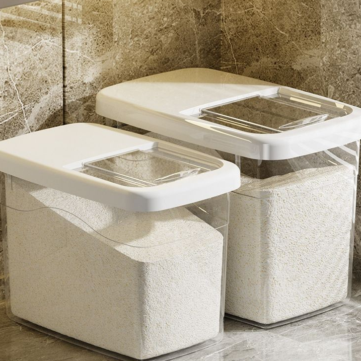 Thùng gạo nắp đậy chống ẩm, chống côn trùng có bánh xe di chuyển (kèm ca đong)