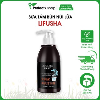  Sữa Tắm Trắng Da Bùn Núi Lửa LIFUSHA - Sữa Tắm Bùn LIFUSHA Tắm Trắng Da Toàn Thân Tẩy Tế Bào Chết Loại Bỏ Thâm Sạm 