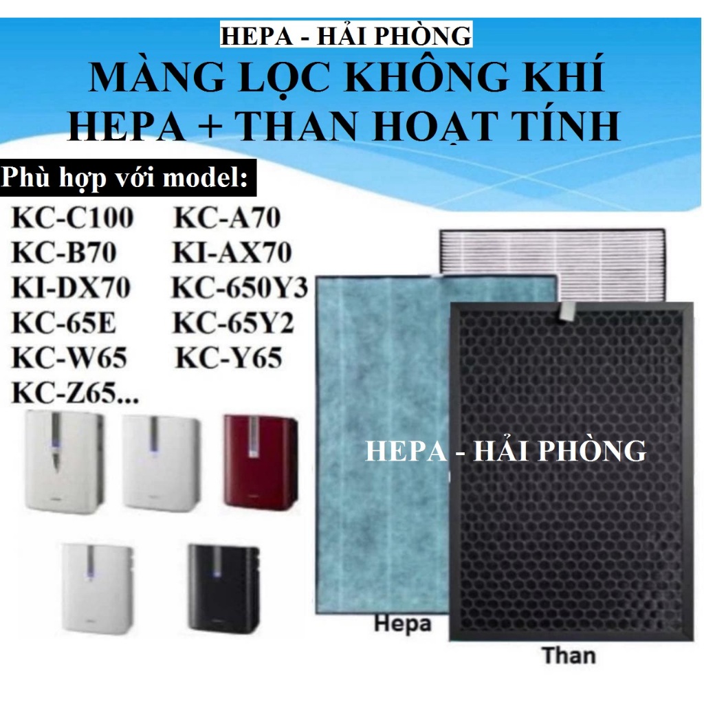 Màng lọc Hepa + than hoạt tính  KC-W65