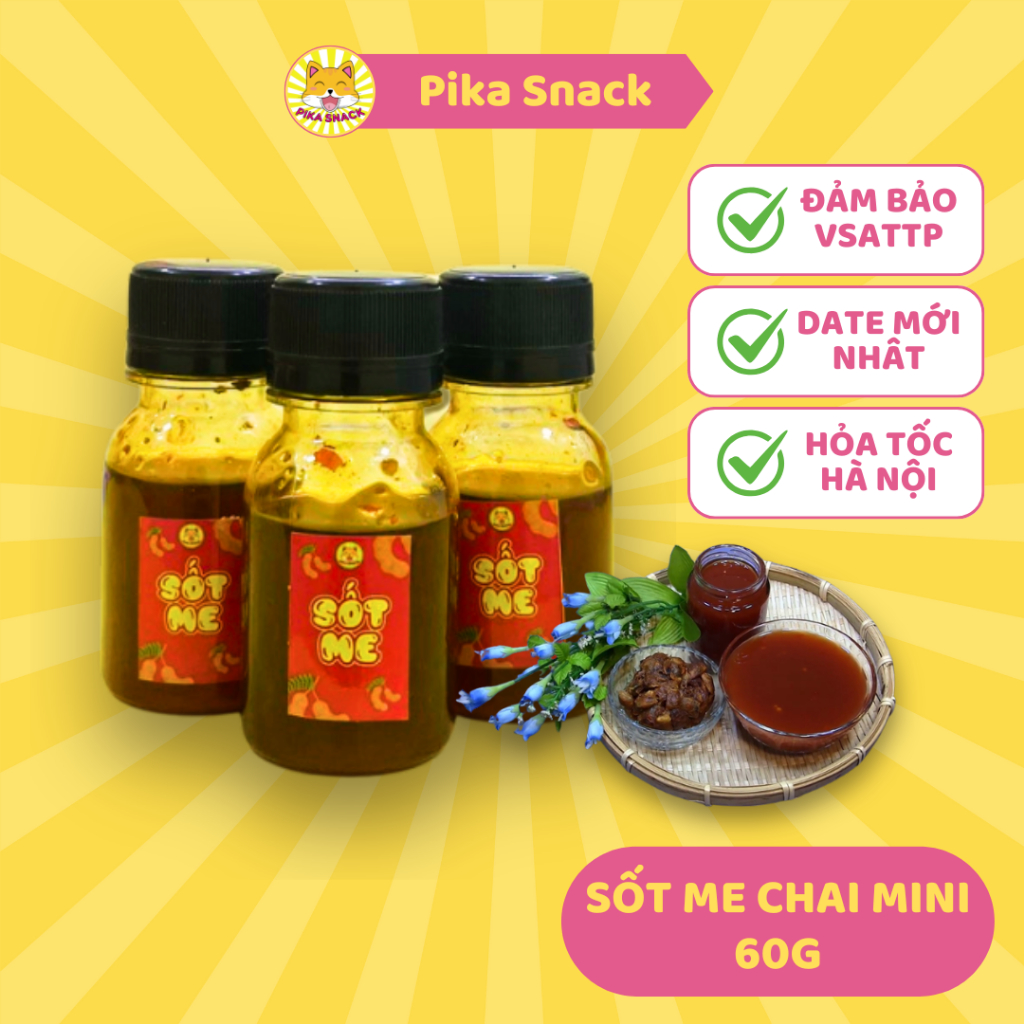 Sốt Me Chua Cay Pika Snack chua chua cay cay nhức nách - Ăn Vặt Hà Nội - MECHAI