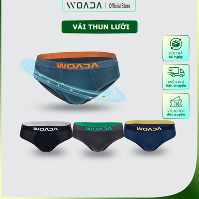 [COMBO 3] Quần Lót Nam Chất Liệu Thun Lưới 4 Chiều Cao Cấp Thương Hiệu WOADA LK117