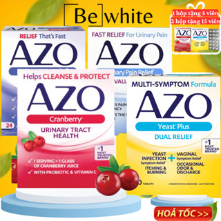  Viên uống AZO YEAST PLUS   AZO đỏ Cranberry Urinary Health Mỹ - hỗ trợ các vấn đề PHỤ KHOA như nấm ngứa rát 