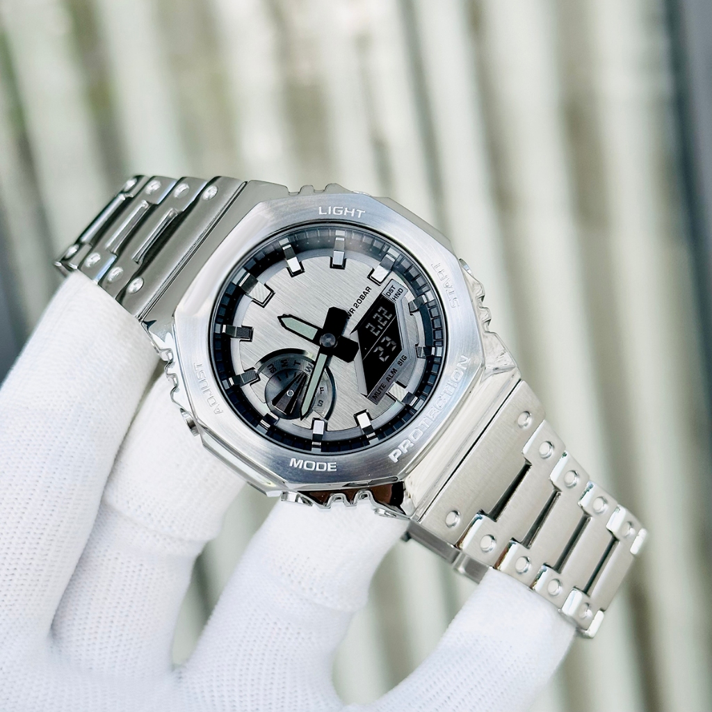 Đồng Hồ Nam GM-2100 Dây Thép, Đồng Hồ Thể Thao Full Phụ Kiện Chống Sock, Kim Tốc Độ  Mạnh Mẽ